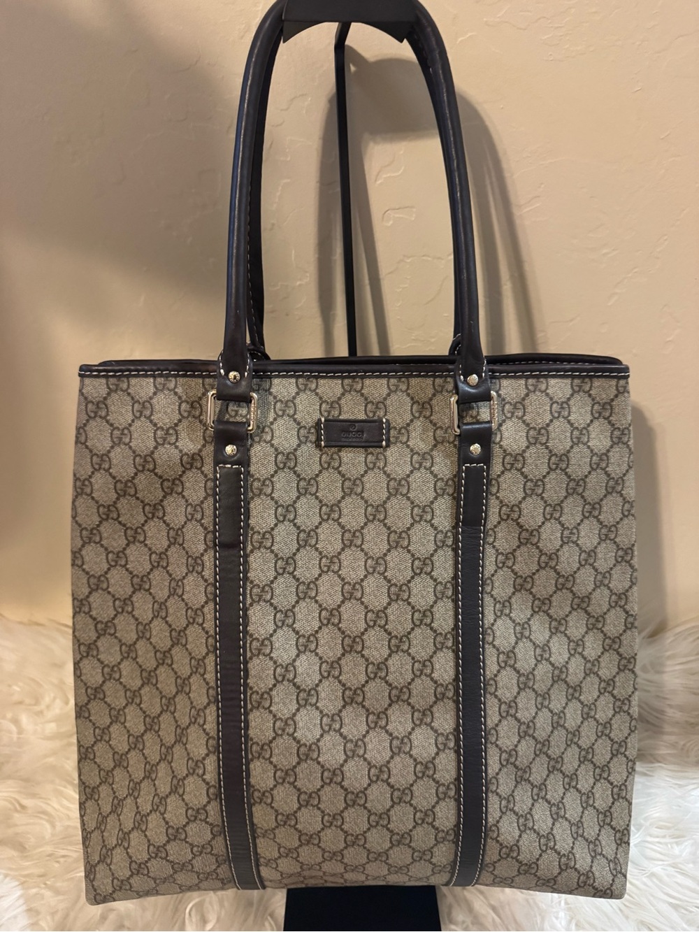 Gucci Beige and Brown GG Canvas Tote